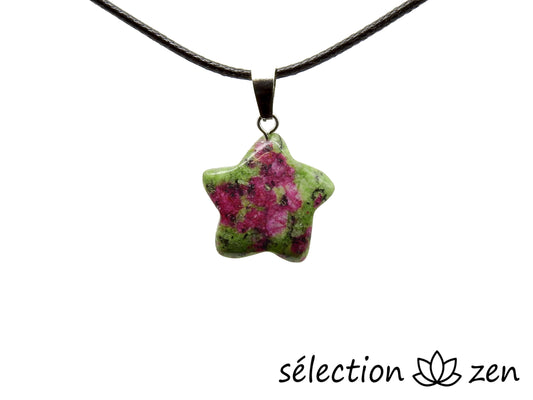 pendentif rubis zoisite étoile selection-zen