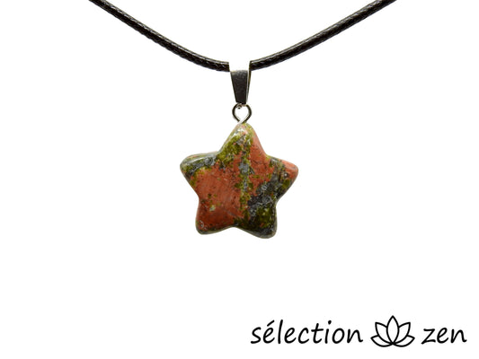 pendentif étoile unakite selection-zen