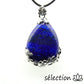 pendentif lapis lazuli goutte fleurs selection-zen