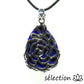 selection zen pendentif lapis lazuli goutte fleurs