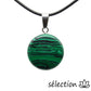 selection-zen pendentif galet malachite