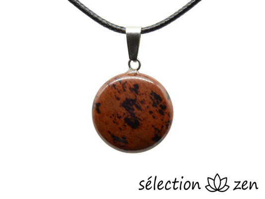 pendentif galet obsidienne mahogany selection-zen