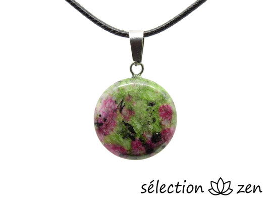 pendentif galet rubis zoisite selection-zen