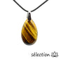 pendentif goutte 3.5cm œil de tigre jaune selection-zen