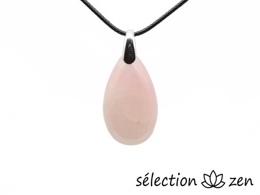 pendentif goutte quartz rose 3.5cm selection-zen