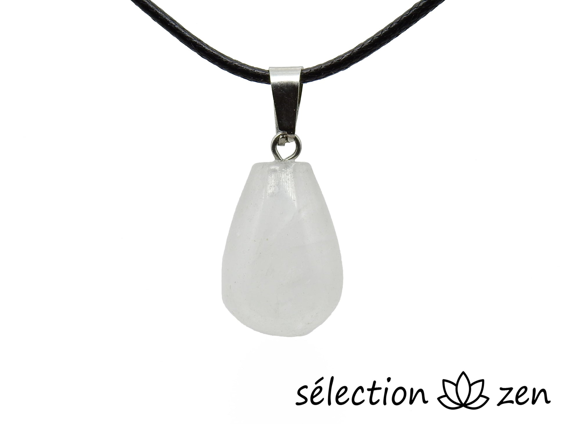 pendentif quartz blanc goutte d'eau selection-zen