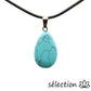 pendentif goutte plate howlite turquoise selection-zen