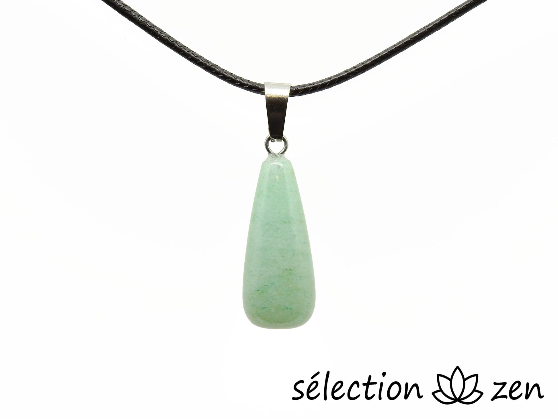 pendentif goutte longue aventurine selection zen