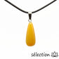 pendentif goutte longue calcite orange selection zen