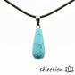 pendentif goutte longue howlite turquoise selection zen