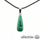 pendentif goutte longue malachite selection zen