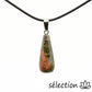 pendentif goutte longue unakite selection zen