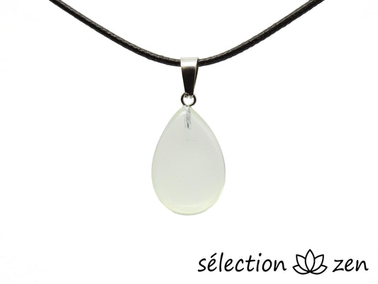 pendentif goutte plate opalite selection-zen