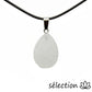 pendentif goutte plate quartz blanc selection-zen