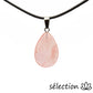 pendentif goutte plate quartz cerise selection-zen