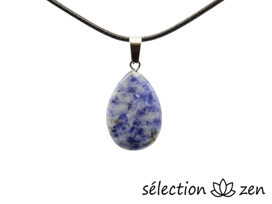 pendentif goutte plate sodalite selection-zen