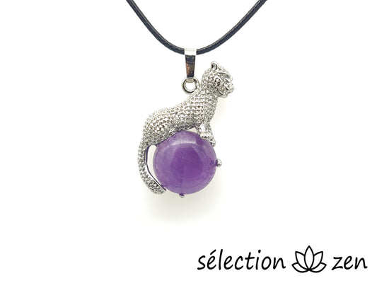 pendentif léopard améthyste selection-zen