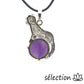 selection zen pendentif leopard améthyste