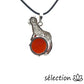 selection zen pendentif cornaline léopard