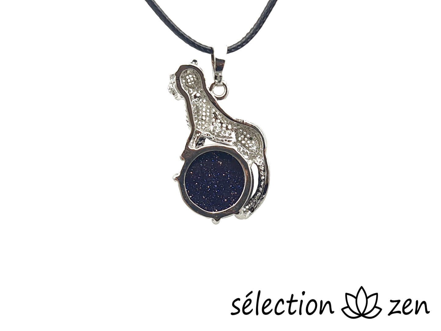 selection zen pendentif pierre de sable bleu léopard