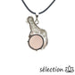 selection zen pendentif léopard quartz rose