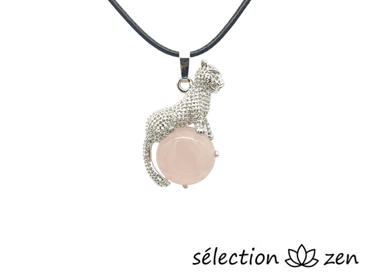 pendentif léopard quartz rose selection-zen