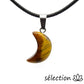 pendentif lune oeil de tigre jaune selection-zen