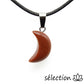 pendentif lune pierre de sable marron selection-zen