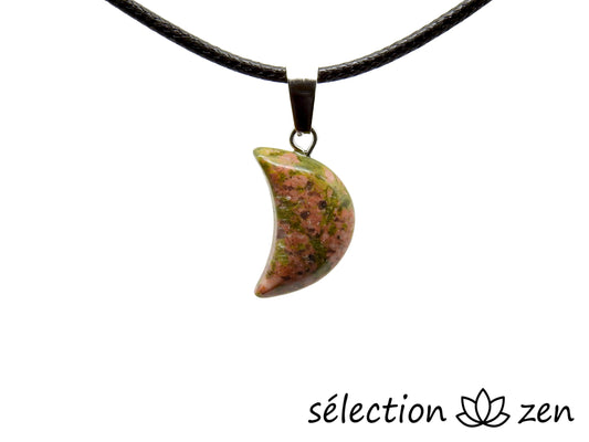 pendentif lune unakite selection-zen