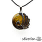 pendentif paon oeil de tigre jaune selection-zen