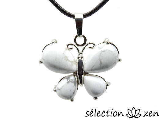 pendentif papillon howlite blanche selection-zen