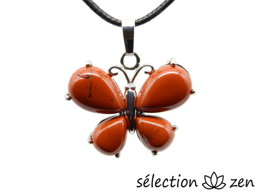 pendentif jaspe rouge papillon selection-zen