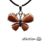 pendentif pierre de sable marron papillon selection-zen