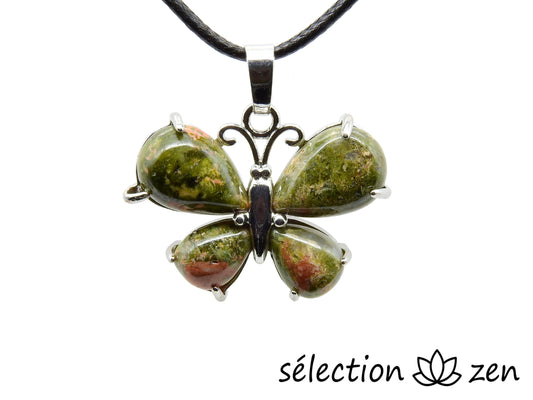 pendentif papillon unakite selection-zen