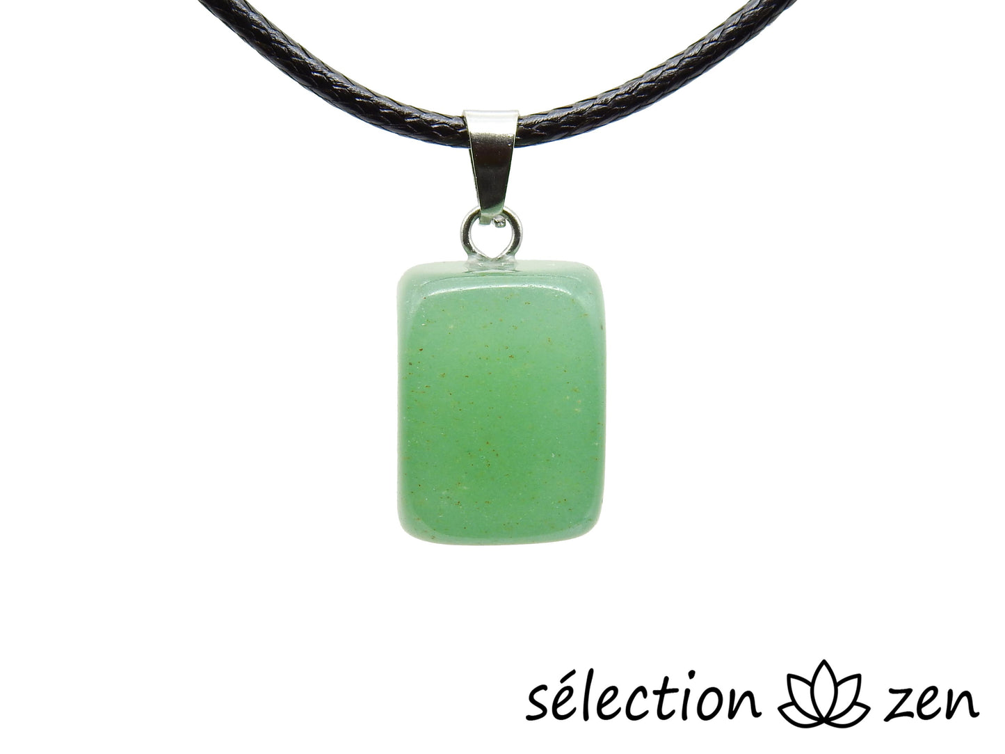 Pendentif pierre roulée aventurine