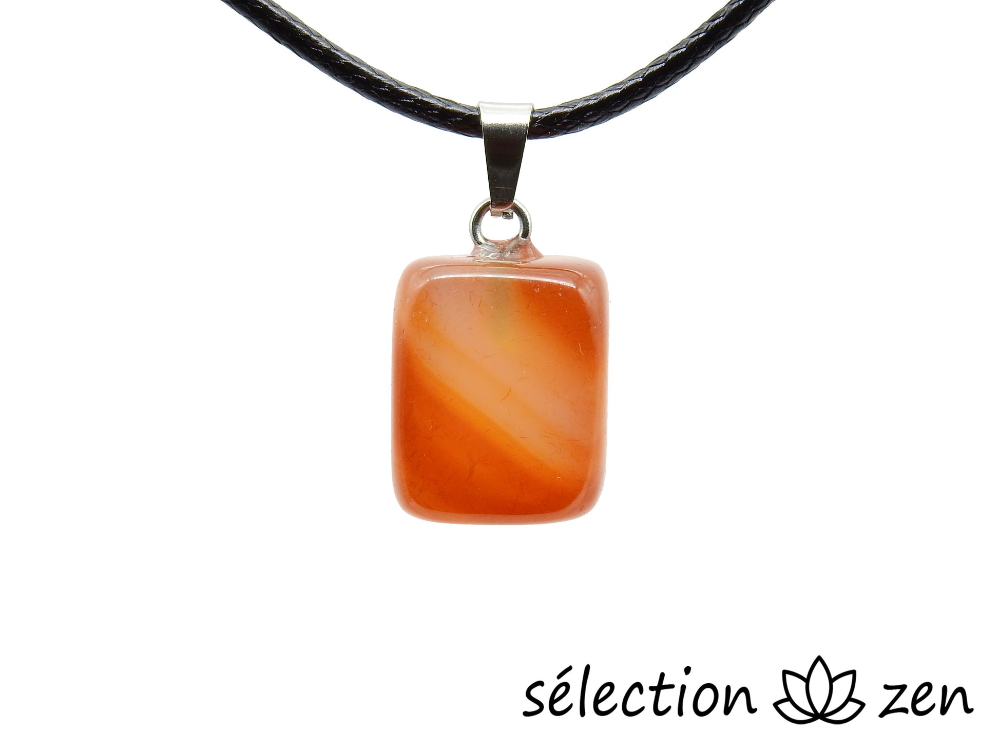 pendentif pierre roulée cornaline selection-zen