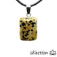selection-zen pendentif pierre roulée jaspe dalmatien