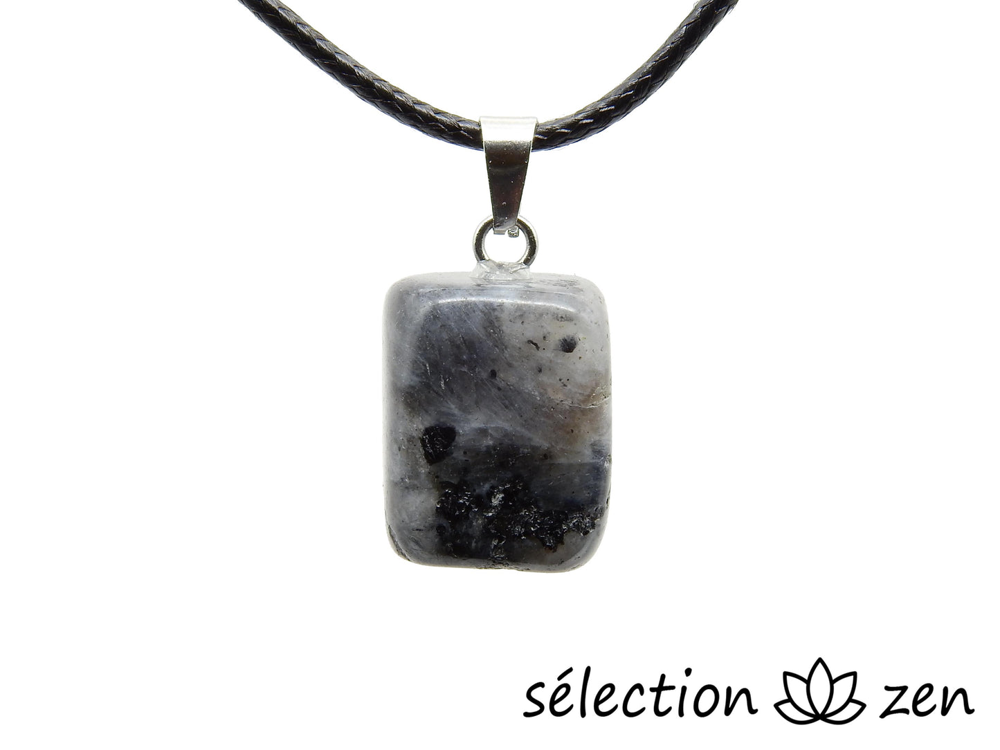 selection-zen pendentif larvikite pierre roulée