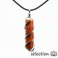 pendentif pointe spirale jaspe rouge selection-zen