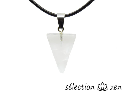 pendentif triangle cristal de roche selection zen