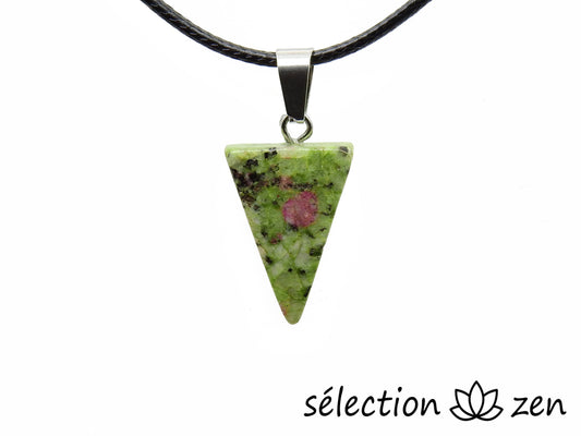 pendentif triangle rubis zoisite selection zen