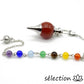 pendule boule cornaline chaine 7 chakras selection zen