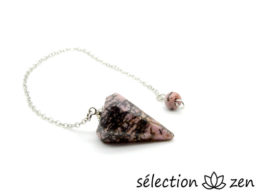 selection-zen pendule pointe rhodonite