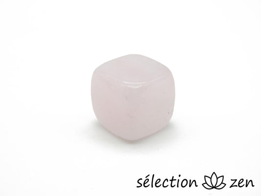 pierre roulée cube quartz rose selection-zen